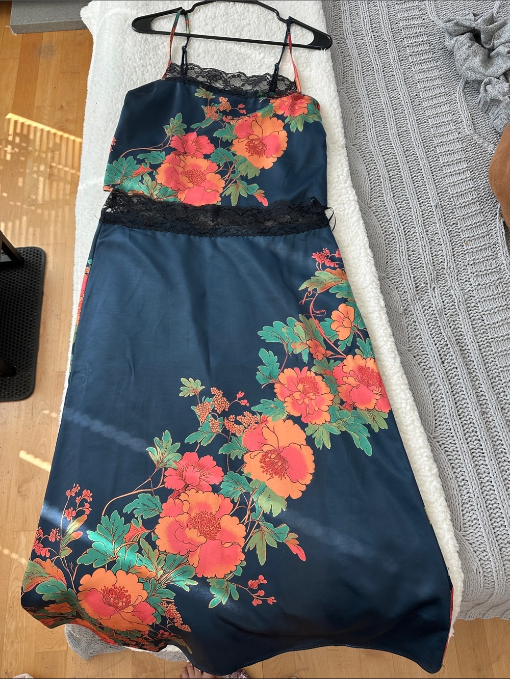 Free People Two Piece Satin Set